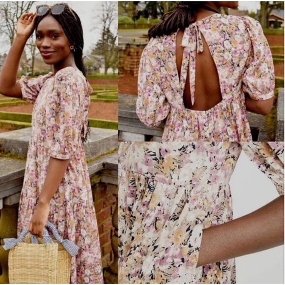 En Saison Jocelyn  Floral Open Back Tiered
Maxi Dress In Multi Size XS - Picture 2 of 8